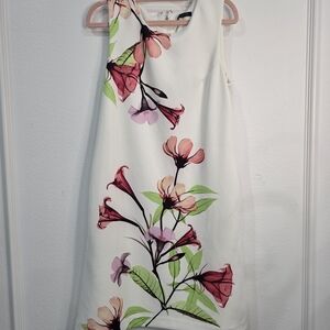 Tommy Hilfiger Elegant Floral Print Sleeveless Dress